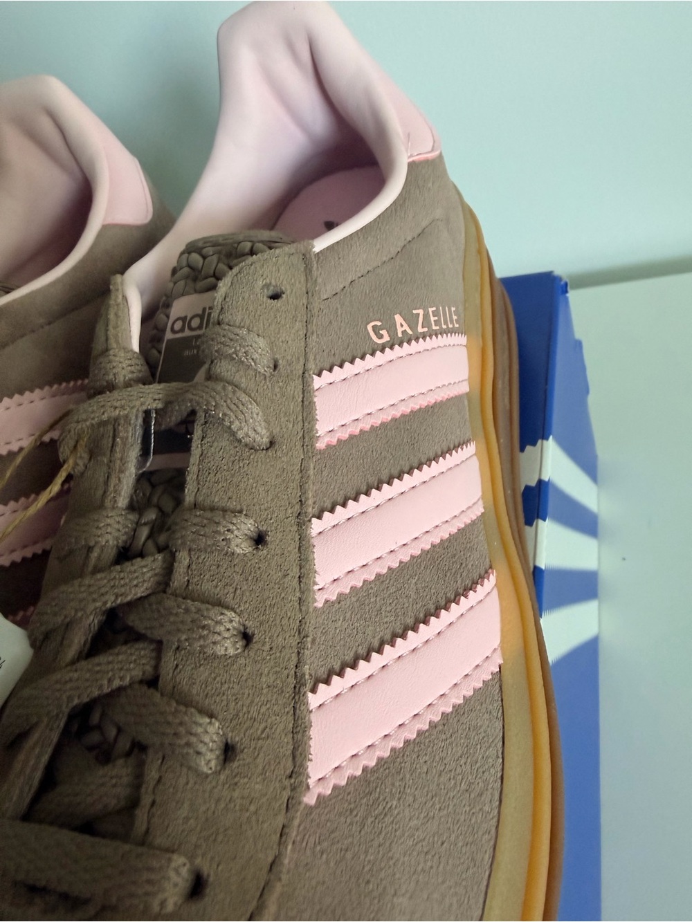 adidas Gazelle Platform Women's Sneakers in Brown and Pink - Picture 2 of 5